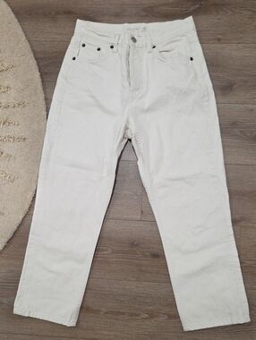 Topshop Off-White Editor Petite Jeans